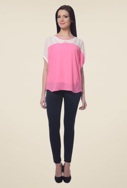 Forever Fashion Pink & White Top Forever Fashion Pink & White Top