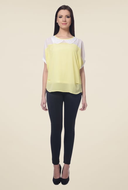 Forever Fashion Yellow & White Top Forever Fashion Yellow & White Top