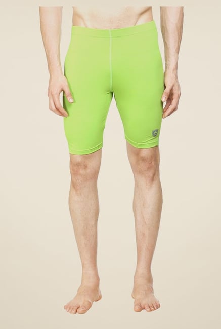 Armr Neon Green Solid Skinny Fit Sports Shorts Armr Neon Green Solid Skinny Fit Sports Shorts