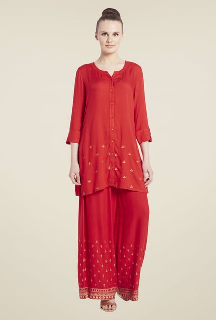 Globus Red Printed Palazzos Globus Red Printed Palazzos