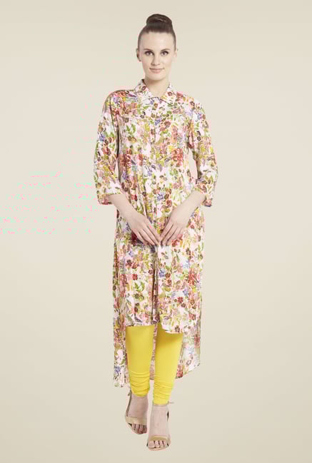 Globus Multicolor Floral Print Kurta Globus Multicolor Floral Print Kurta