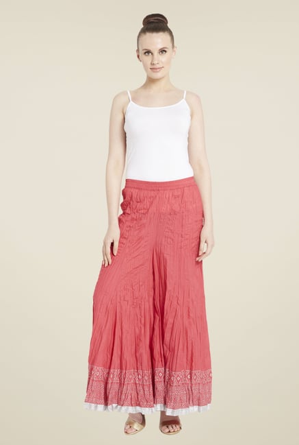 Globus Peach Solid Palazzos Globus Peach Solid Palazzos