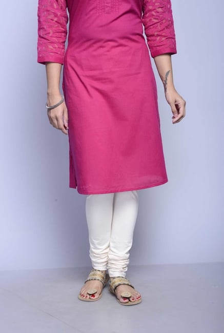 Fabindia White Solid Churidar Fabindia White Solid Churidar