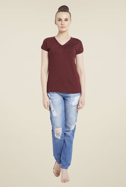 Globus Maroon Solid Top Globus Maroon Solid Top