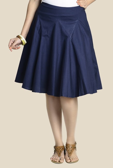 Fabindia Navy Solid Skirt Fabindia Navy Solid Skirt