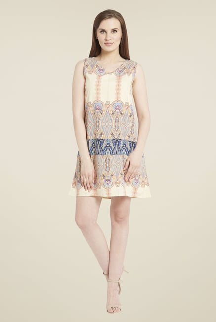 Globus Beige Printed Dress Globus Beige Printed Dress