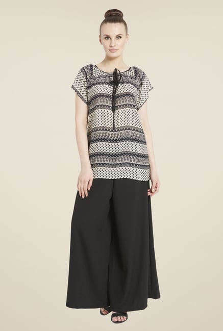 Globus Black Printed Top Globus Black Printed Top