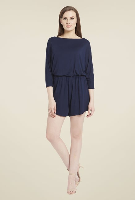 Globus Navy Solid Jumpsuit Globus Navy Solid Jumpsuit