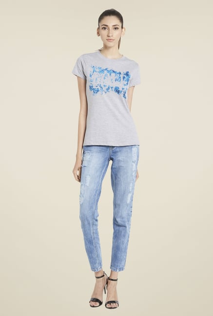 Globus Grey Graphic Print T-Shirt Globus Grey Graphic Print T-Shirt