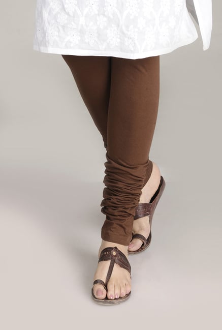 Fabindia Brown Solid Churidar Fabindia Brown Solid Churidar