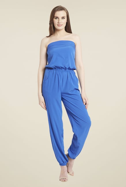 Globus Blue Solid Jumpsuit Globus Blue Solid Jumpsuit