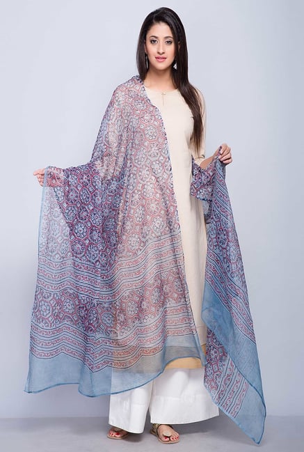 Fabindia Multicolor Kota Printed Dupatta Fabindia Multicolor Kota Printed Dupatta