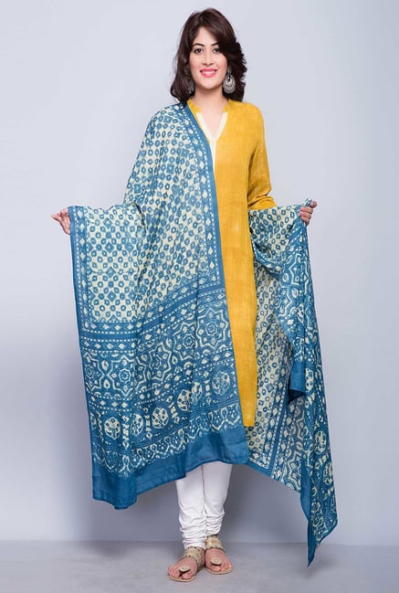 Fabindia Blue Cotton Mull Printed Ajrakh Boond Dupatta Fabindia Blue Cotton Mull Printed Ajrakh Boond Dupatta