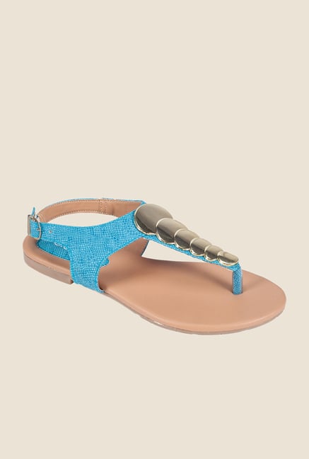 Khadim's Blue Back Strap Sandals Khadim's Blue Back Strap Sandals