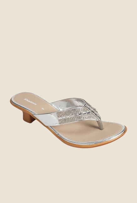 Khadim's Silver Thong Sandals Khadim's Silver Thong Sandals