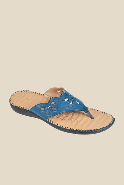 Khadim's Blue Thong Sandals Khadim's Blue Thong Sandals
