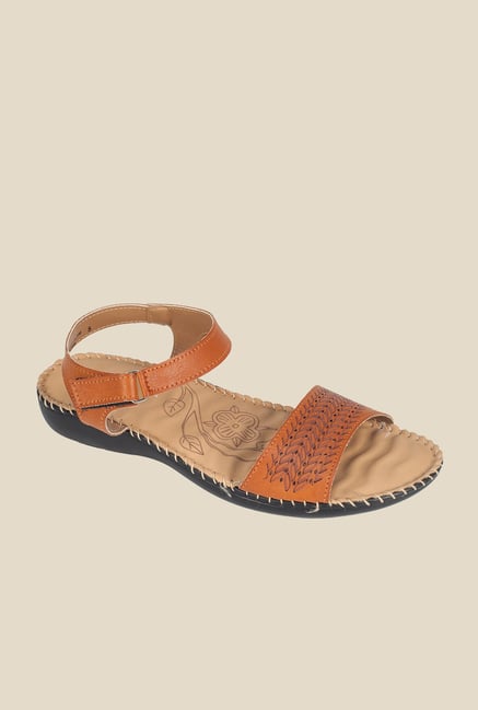 Khadim's Brown Ankle Strap Sandals Khadim's Brown Ankle Strap Sandals