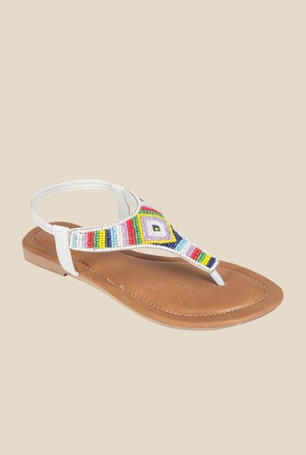Khadim's White Sling Back Sandals Khadim's White Sling Back Sandals