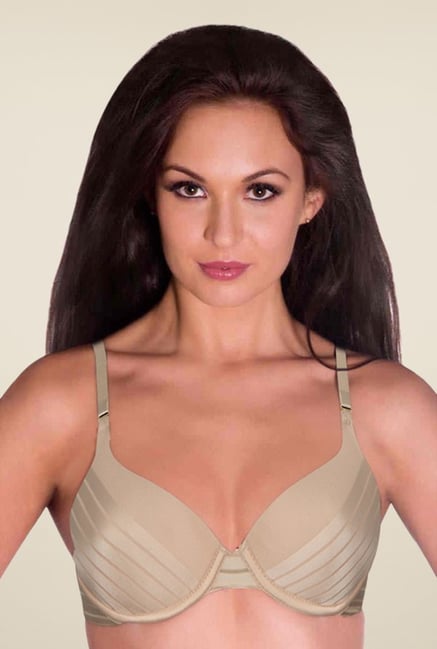 Amante Beige Padded Plunge Bra Amante Beige Padded Plunge Bra