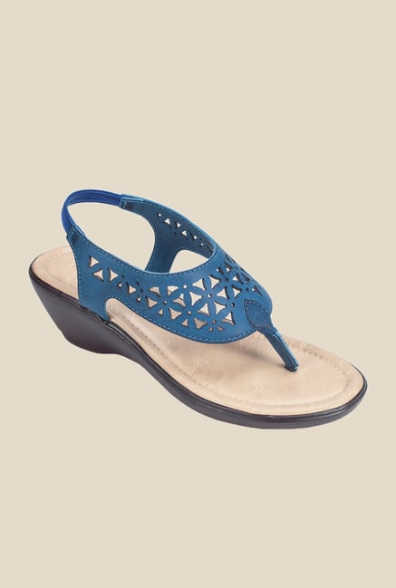 Khadim's Navy Sling Back Wedges Khadim's Navy Sling Back Wedges