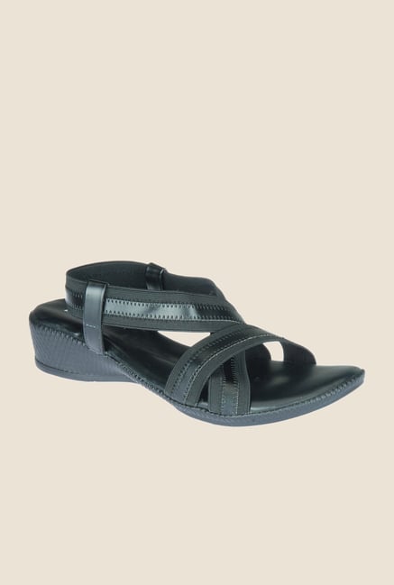 Khadim's Black Sling Back Wedges Khadim's Black Sling Back Wedges