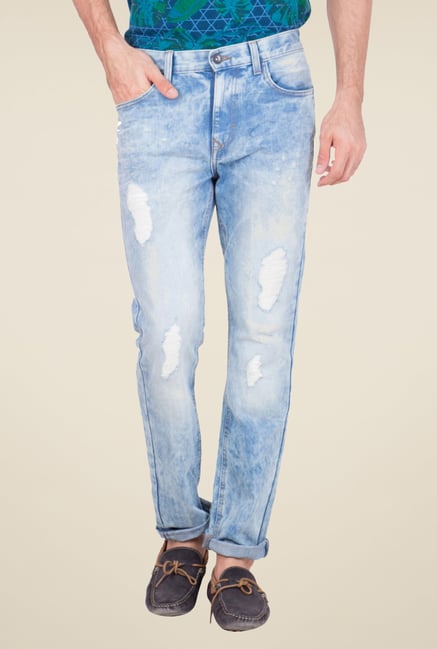 United Colors of Benetton Blue Tattered Jeans United Colors of Benetton Blue Tattered Jeans