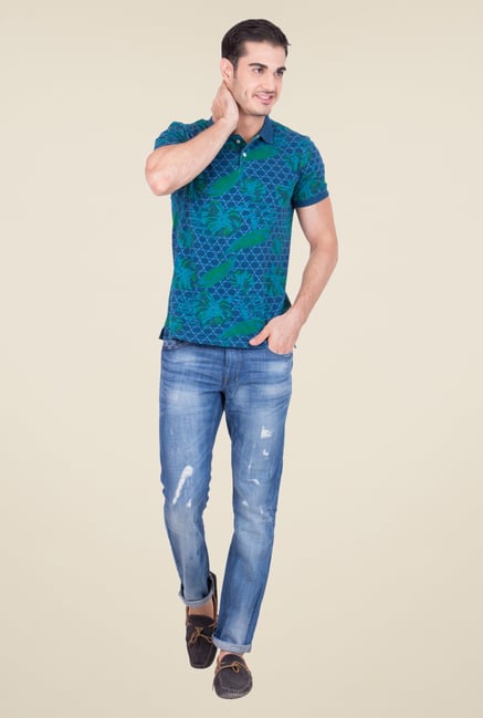 United Colors of Benetton Blue Tattered Jeans United Colors of Benetton Blue Tattered Jeans