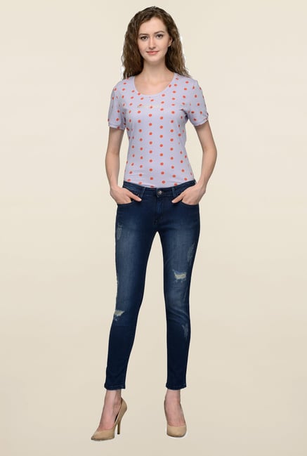 United Colors of Benetton Blue Ripped Jeans United Colors of Benetton Blue Ripped Jeans