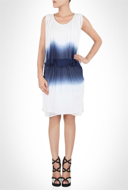 Rinku Dalmal Designer Wear White Ombre Dress by Kimaya Rinku Dalmal Designer Wear White Ombre Dress by Kimaya