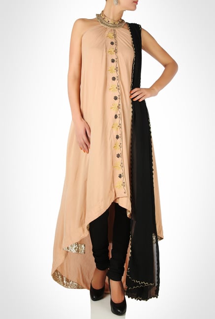 Anunakki Designer Wear Beige Suit Set by Kimaya Anunakki Designer Wear Beige Suit Set by Kimaya