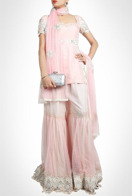Anunakki Designer Wear Pink Suit Set by Kimaya Anunakki Designer Wear Pink Suit Set by Kimaya