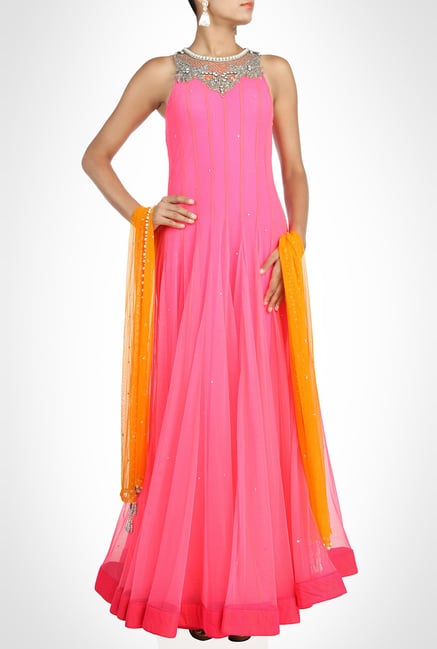 Arpan Vohra Designer Wear Pink Suit Set by Kimaya Arpan Vohra Designer Wear Pink Suit Set by Kimaya