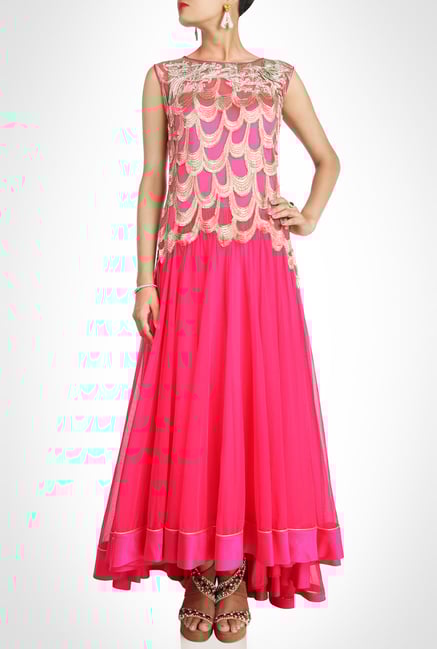 Gaurav Gupta Designer Wear Pink Suit Set by Kimaya Gaurav Gupta Designer Wear Pink Suit Set by Kimaya