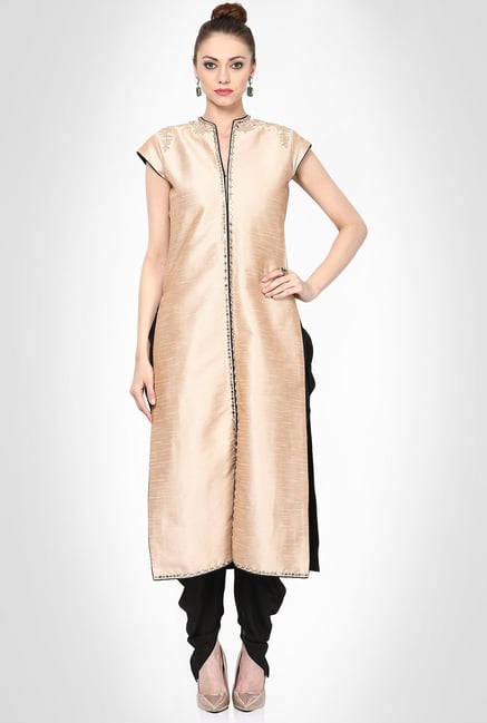 Himani Shah Designer Wear Beige Suit Set by Kimaya Himani Shah Designer Wear Beige Suit Set by Kimaya