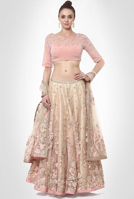 Saurabh Jindal Designer Wear Peach Suit Set by Kimaya Saurabh Jindal Designer Wear Peach Suit Set by Kimaya
