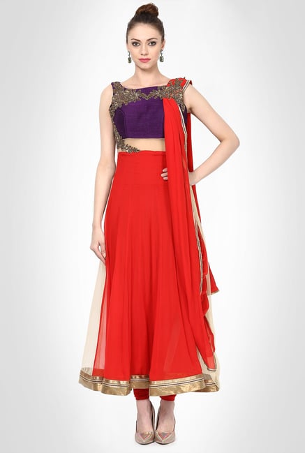 Kakondara Designer Wear Multicolor Suit Set by Kimaya Kakondara Designer Wear Multicolor Suit Set by Kimaya