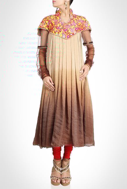 Neeti Bamb Designer Wear Beige Suit Set by Kimaya Neeti Bamb Designer Wear Beige Suit Set by Kimaya