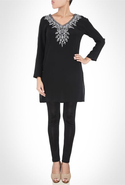 Rinku Dalmal Designer Wear Black Tunic by Kimaya Rinku Dalmal Designer Wear Black Tunic by Kimaya