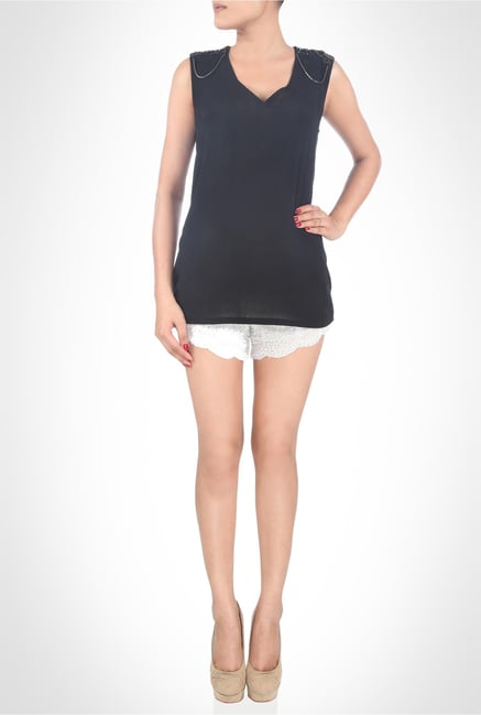 Jaenette D'Souza Designer Wear Navy Top by Kimaya Jaenette D'Souza Designer Wear Navy Top by Kimaya