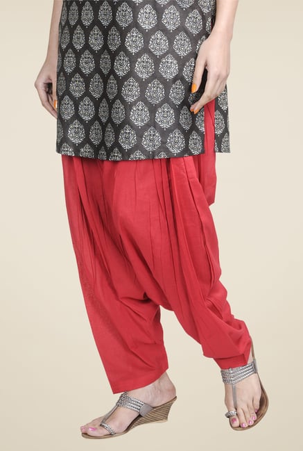 Fabindia Red Solid Patiala Fabindia Red Solid Patiala