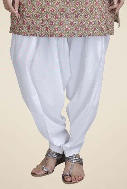 Fabindia White Solid Patiala Fabindia White Solid Patiala