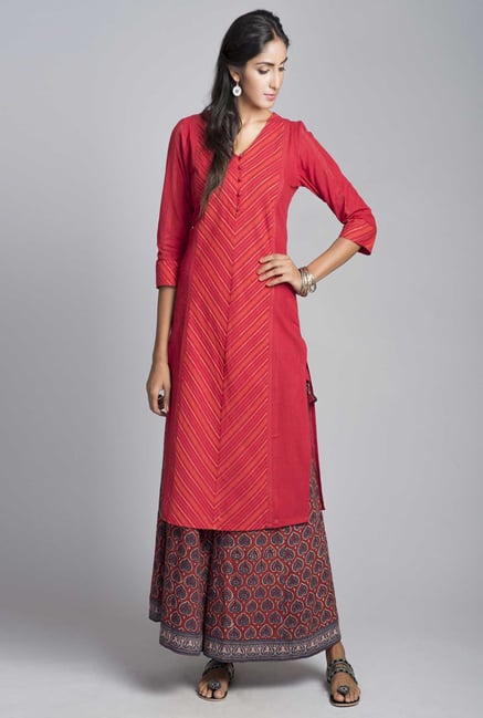 Fabindia Red Printed Kurta Fabindia Red Printed Kurta
