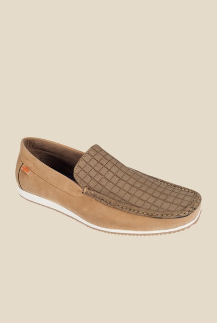 Khadim's Khaki & Beige Loafers Khadim's Khaki & Beige Loafers
