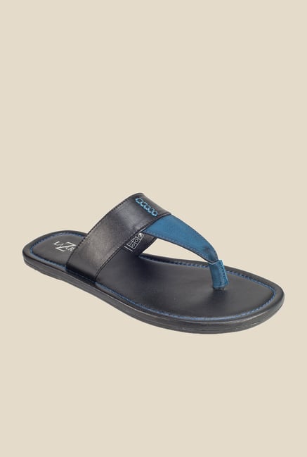 Khadim's Black & Blue Thong Sandals Khadim's Black & Blue Thong Sandals