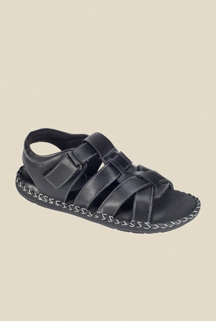 Khadim's Black Fisherman Sandals Khadim's Black Fisherman Sandals
