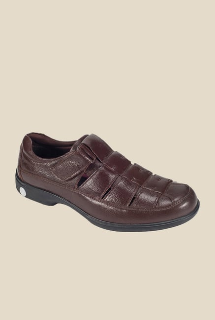Khadim's Brown Fisherman Sandals Khadim's Brown Fisherman Sandals