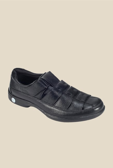 Khadim's Black Fisherman Sandals Khadim's Black Fisherman Sandals