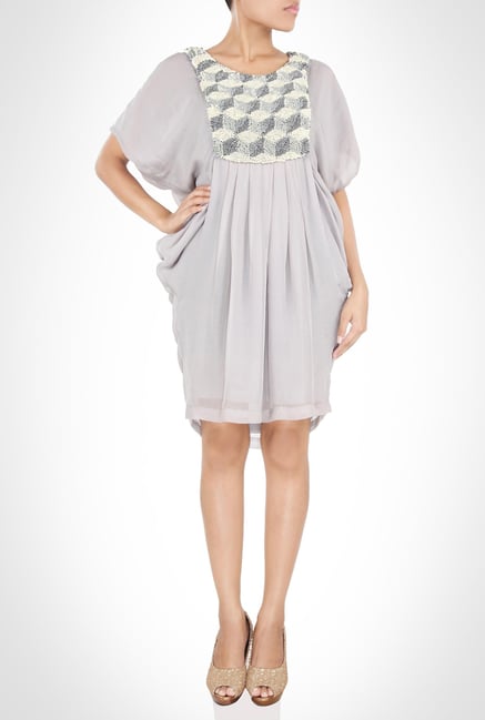 James Farera Designer Wear Grey Dress by Kimaya James Farera Designer Wear Grey Dress by Kimaya
