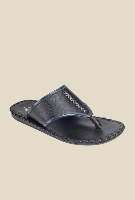 Khadim's Black & Navy Thong Sandals Khadim's Black & Navy Thong Sandals