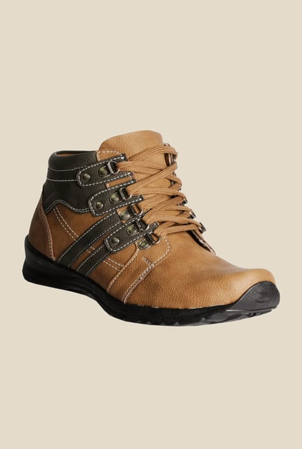 Khadim's Brown & Black Biker Boots Khadim's Brown & Black Biker Boots